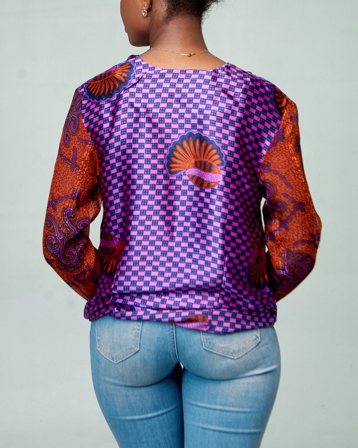 PURPLE COWL NECK BLOUSES